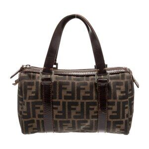Fendi Zucca Small Boston Handle Bag